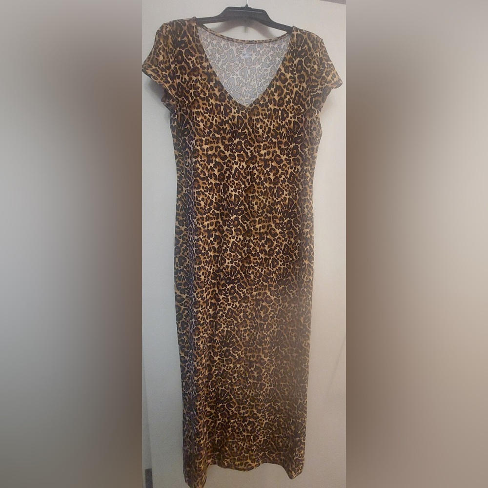 No Boundaries Animal Print Maxi Dress - Brown & Black